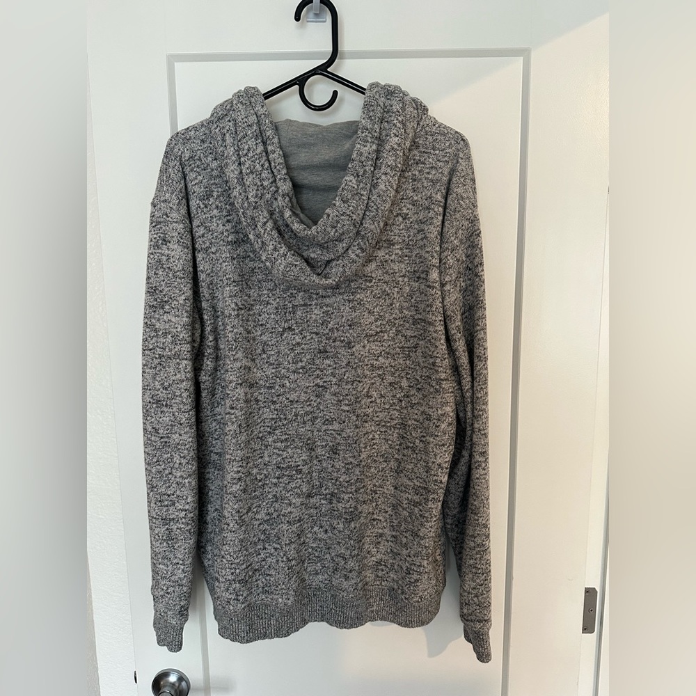 Vans Men’s Medium Quarter Zip Hooded Sweatshirt Gray - Picture 6 of 6